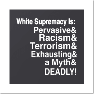 White Supremacy Is - Black Only - Back Posters and Art